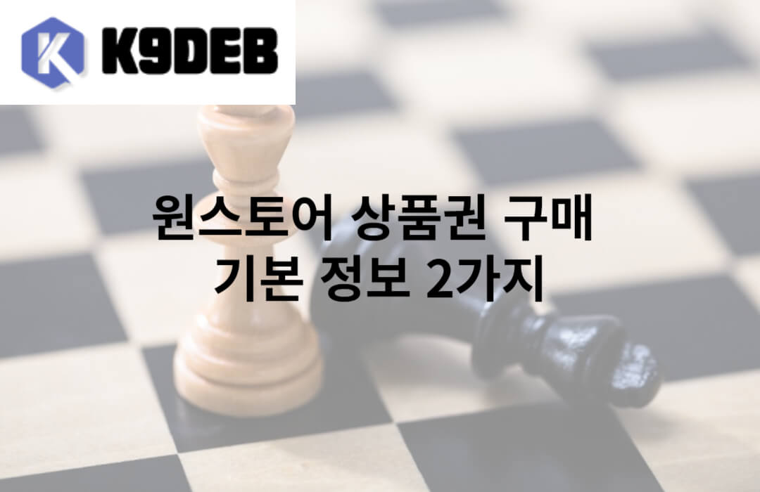 원스토어 상품권 구매 기본 정보 2가지