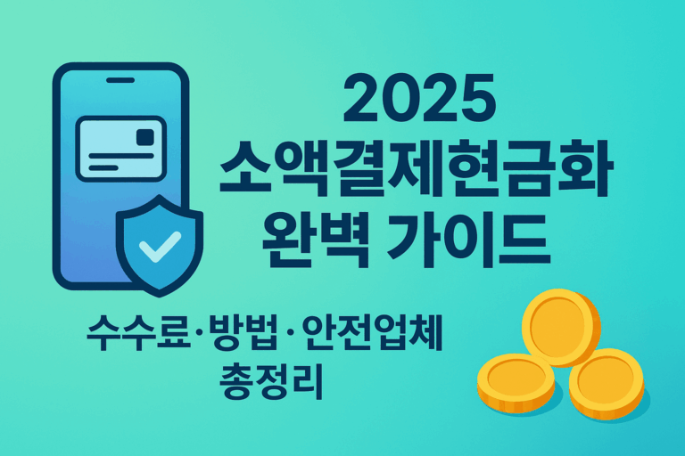 2025 소액결제현금화 완벽 가이드