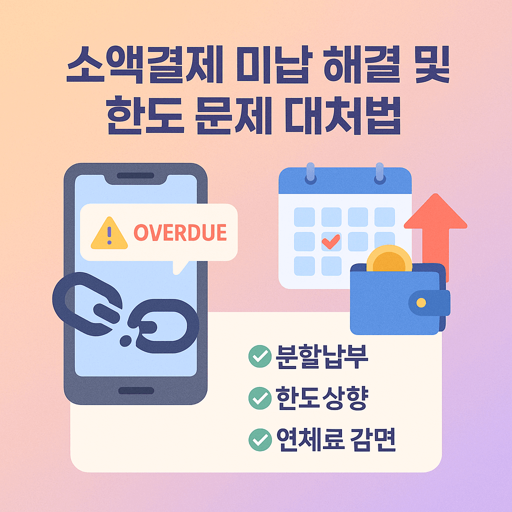 소액결제 미납 해결 및 한도