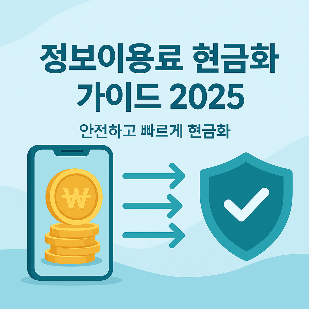 정보이용료현금화 방법 총정리
